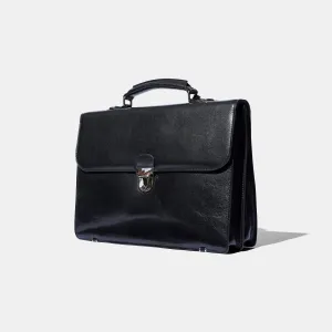 Baron - Briefcase BLACK LEATHER