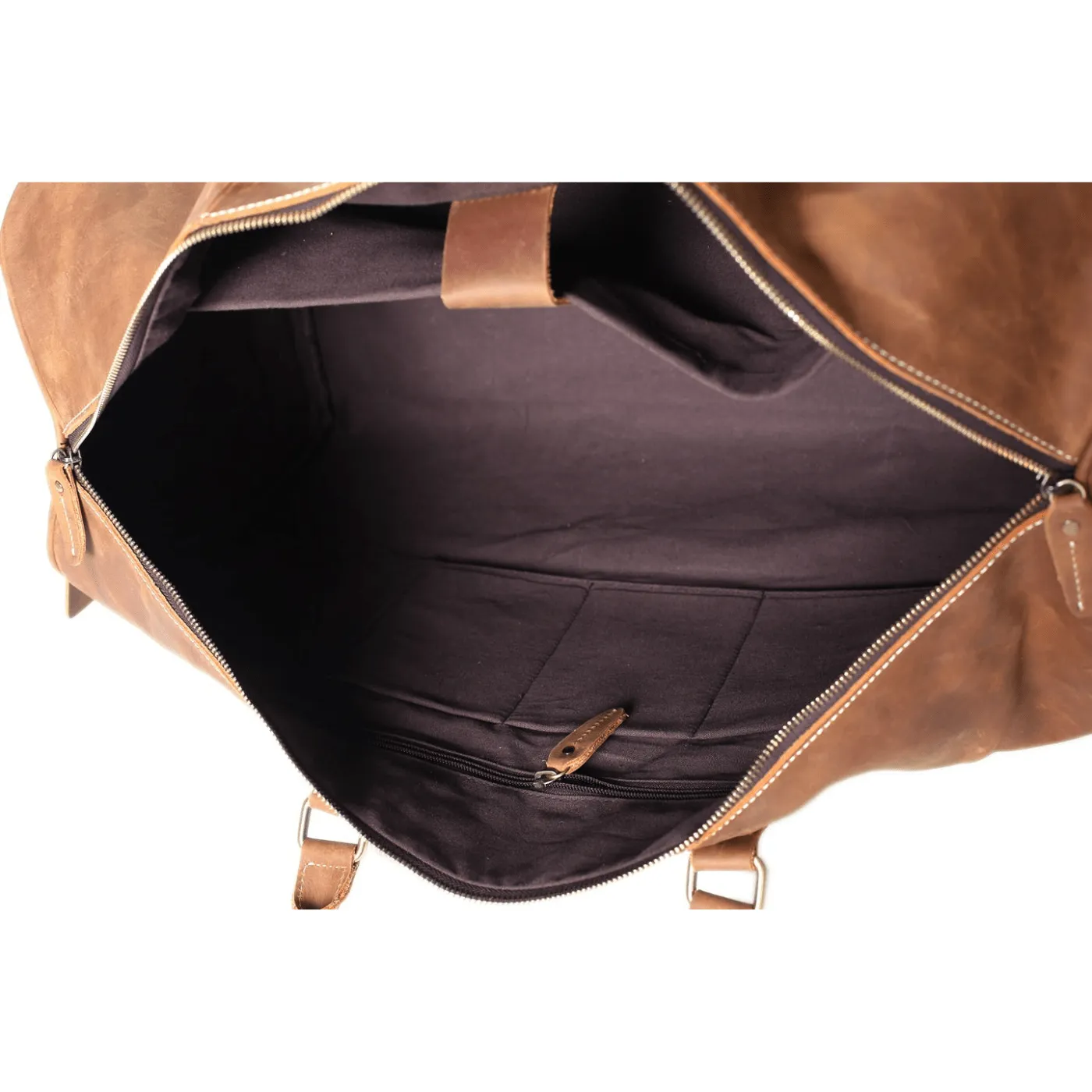 Handmade Vintage Leather Duffle Bag