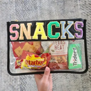 Snacks Black Nylon Clear Bags