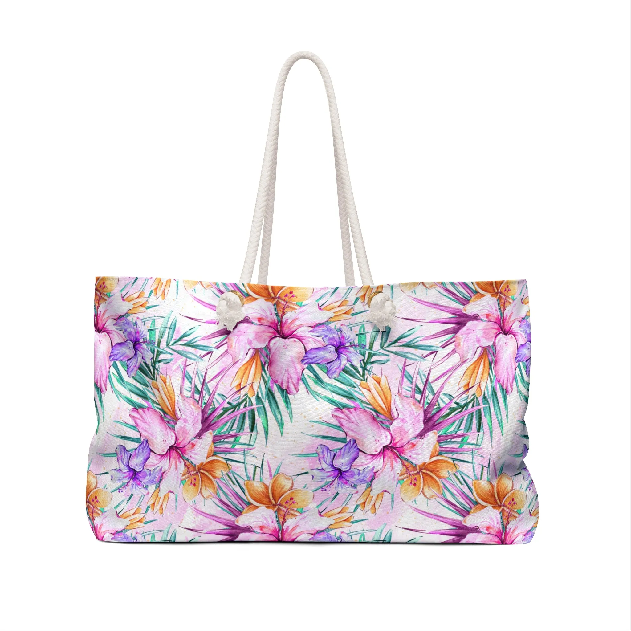 Weekender Bag, Summer Floral, Large Weekender Bag, Beach Bag, Book Bag