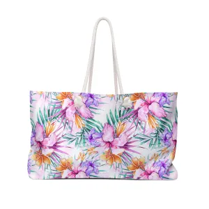 Weekender Bag, Summer Floral, Large Weekender Bag, Beach Bag, Book Bag